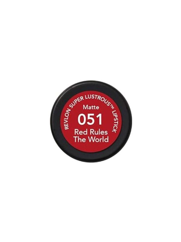 Batom Matte Revlon Super Lustrous Cor Red Rules The World 051 4